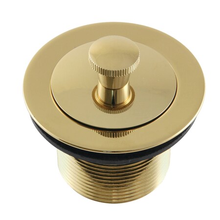 Kingston Brass DLL212 Brass Lift and Turn Tub Drain, Polished Brass DLL212